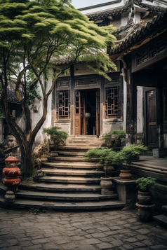 中国古风古镇建筑摄影图11