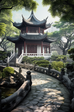 中式园林建筑摄影图7