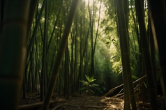 阳光下的竹林摄影图10