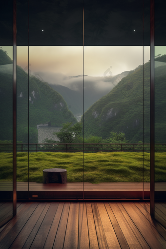 阳台窗外的自然风景情绪东方