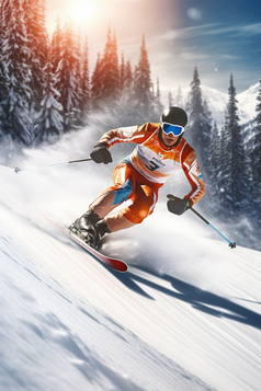 极限运动高山滑雪人像摄影图19