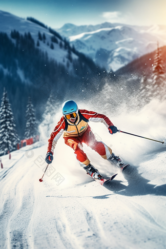 极限运动<strong>高山滑雪</strong>人像摄影图23