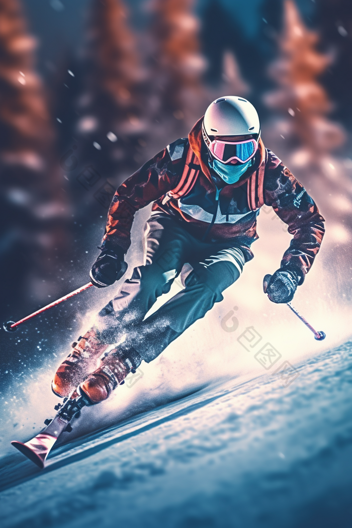 极限运动高山滑雪人像摄影图27