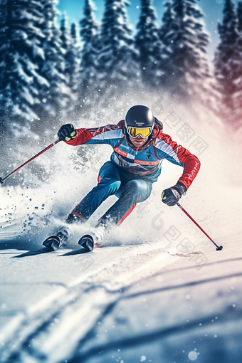 极限运动高山滑雪人像摄影图29