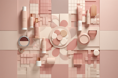 粉色化妆品礼盒摄影图19
