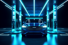未来科技感新能源车充电站摄影图20