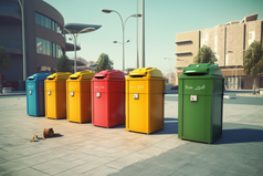 城市环保垃圾分类垃圾桶摄影图23