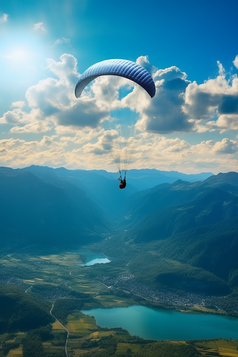 户外高空滑翔伞运动摄影图35