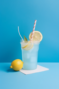 冰镇的柠檬饮品摄影图12