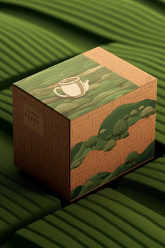 绿色茶叶包装摄影图6