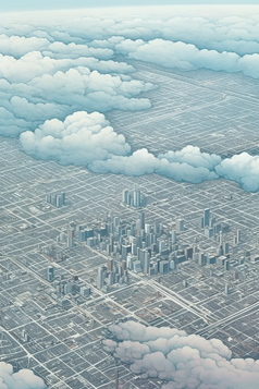 飞机上俯瞰城市摄影图19
