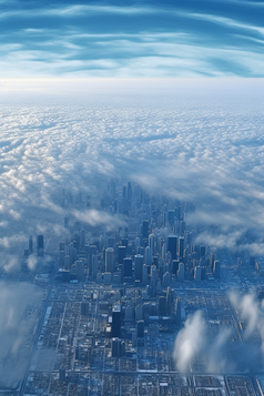 飞机上俯瞰城市摄影图36
