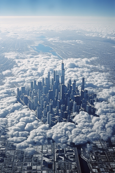 飞机上俯瞰城市摄影图21