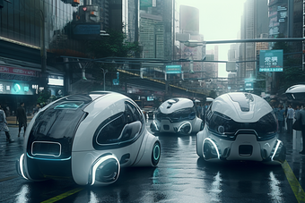 <strong>智慧城市</strong>无人驾驶车辆科技虚拟
