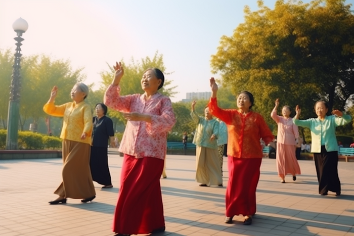 老年人公园广场舞
