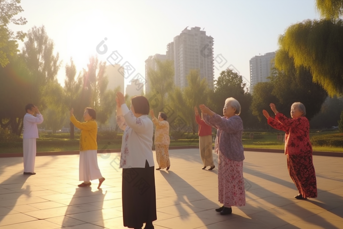 老年人公园广场舞摄影图10