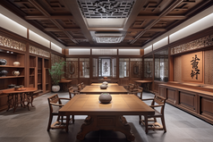 中国古典韵味茶室摄影图20