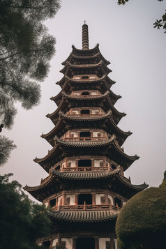 中国风塔楼建筑摄影图13
