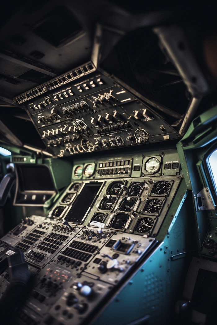 飞机驾驶舱表盘仪操控仪器