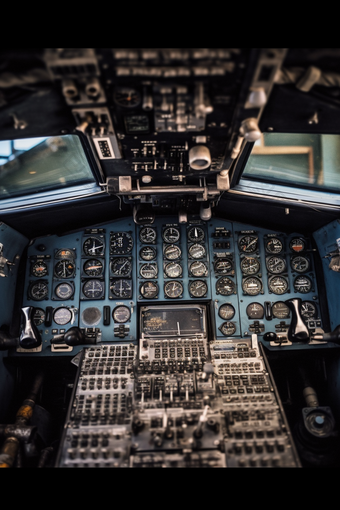 飞机驾驶舱表盘仪操作仪器