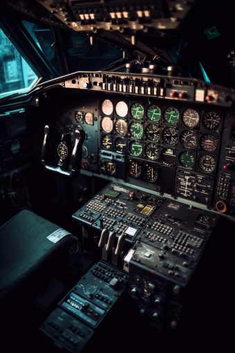 飞机驾驶舱表盘仪操作仪