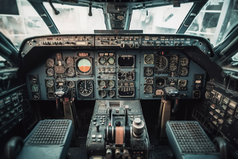 飞机驾驶舱表盘仪竖图操控仪器