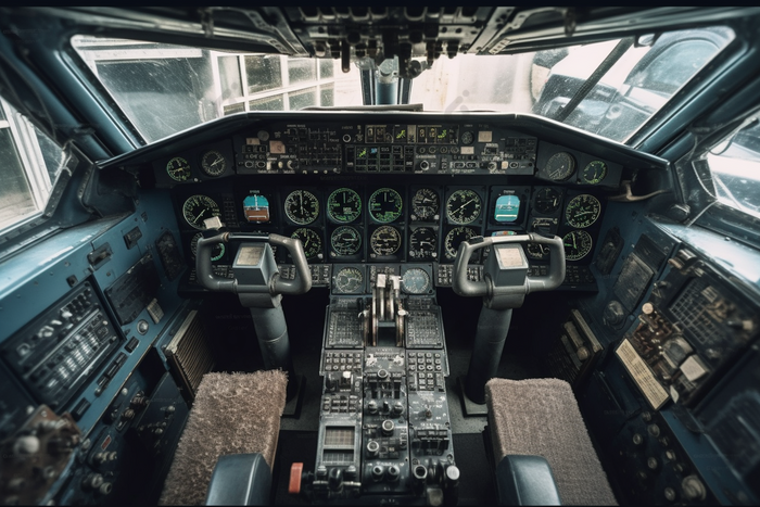飞机驾驶舱表盘仪竖图控制仪