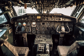 飞机驾驶舱表盘仪竖图操作仪器