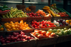 市场中的蔬果摊位摄影图35