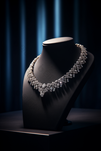 高级钻石项链展示珠宝珠宝