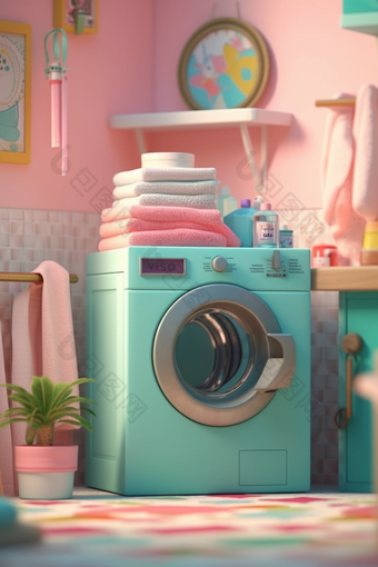 洗衣房的毛巾与洗衣液摄影图10