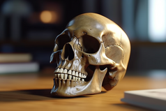 人体头骨骷髅医学模型摄影图47