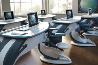 未来<strong>科技</strong>课堂多媒体教室桌子舒适电脑