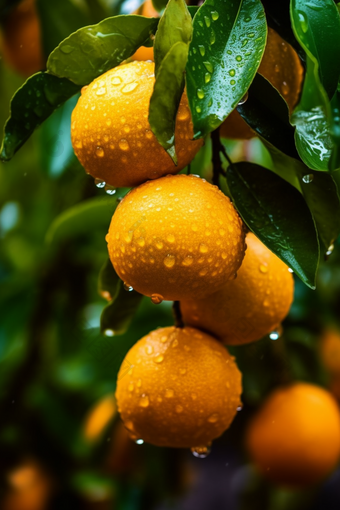 果园橙子树下的果实摄影图27
