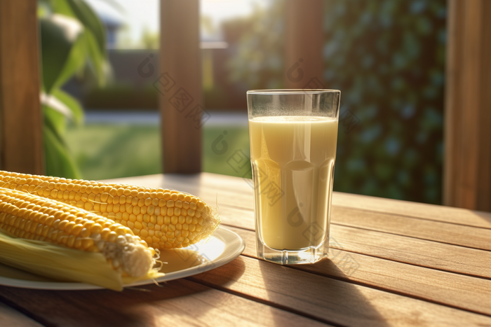 新鲜的玉米汁摄影图9