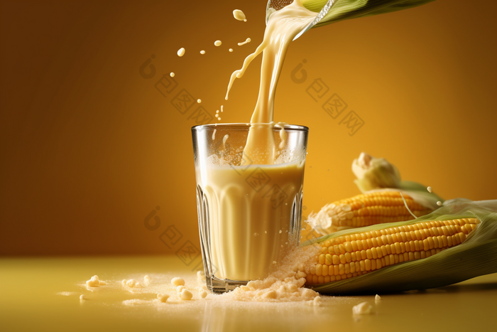 新鲜的玉米汁摄影图12
