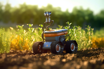 机器人培育幼苗植物人工智能