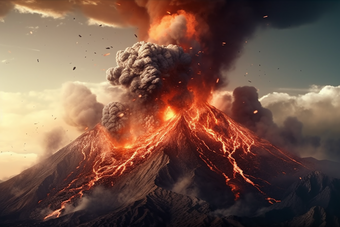 火山爆发<strong>岩浆</strong>摄影图42