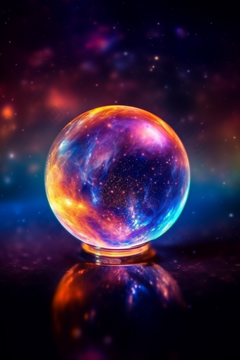 玻璃银河水晶球美丽光