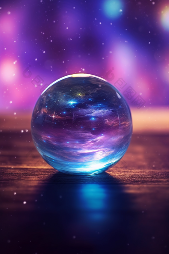 玻璃银河水晶球摄影图14