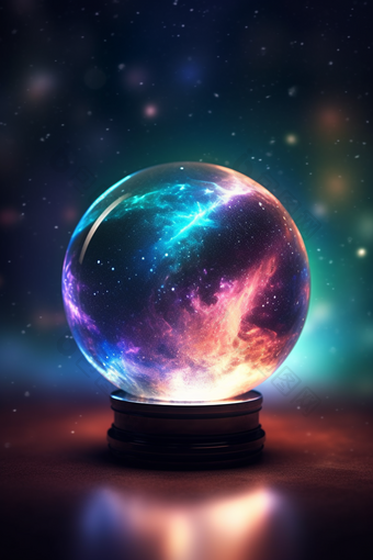 玻璃银河水晶球摄影图12