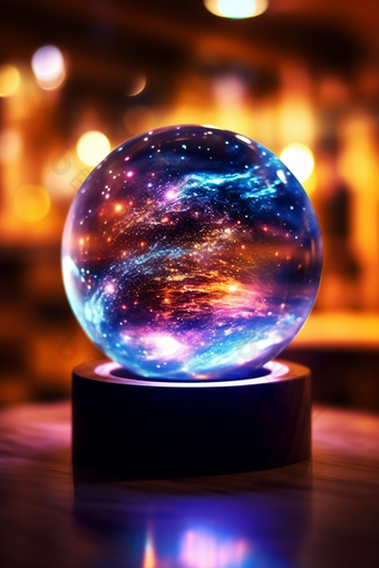 玻璃银河水晶球摄影图5