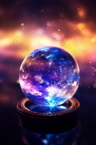 玻璃银河水晶球摄影图11