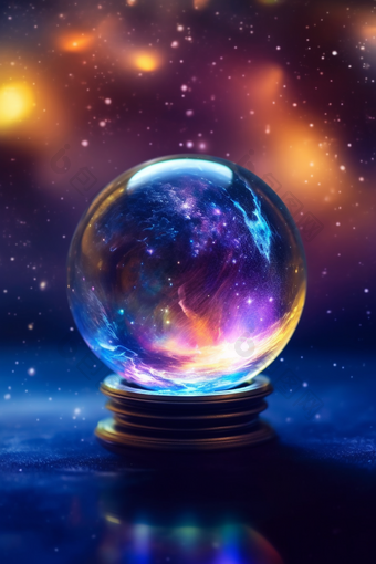 玻璃银河水晶球摄影图9