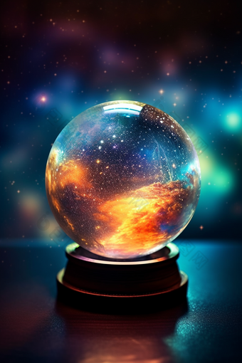 玻璃银河水晶球摄影图7