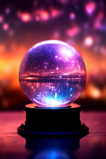 玻璃银河水晶球摄影图6