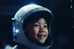 小男孩宇航员摄影图1
