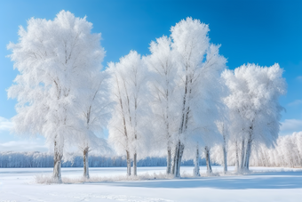 冬天的雪景的树冬季零度