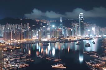 香港<strong>维多利亚</strong>港夜景摄影图42