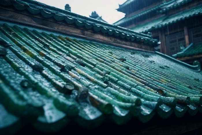 中式传统江南瓦片屋顶摄影图21